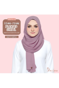 Pleated shawl - dusty purle